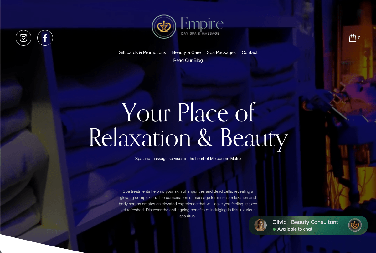 Empire Day Spa Chatbot