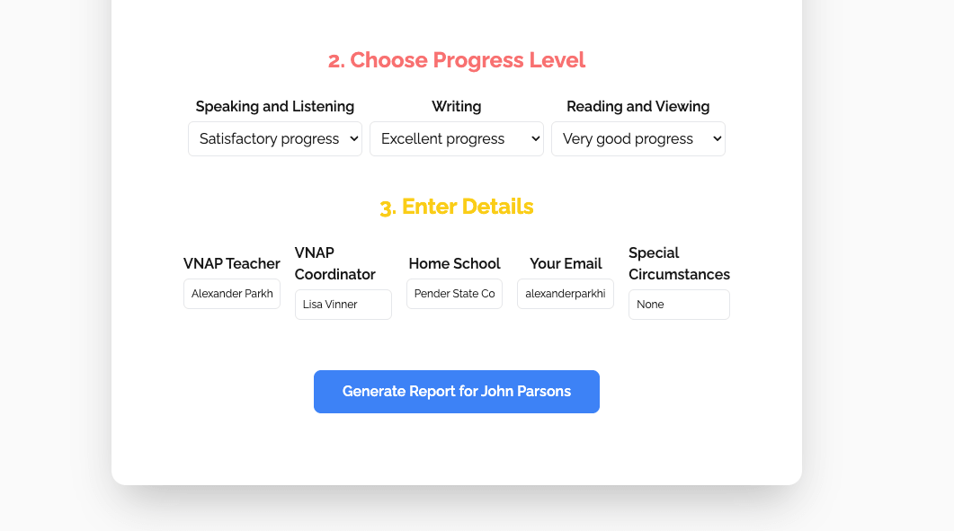 Automated Student Report Generation Tool